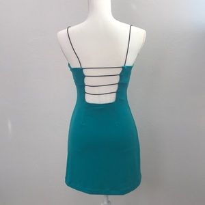 SILENCE + NOISE Backless Green Aqua Party Dress XS